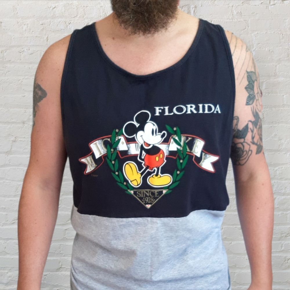🔥VTG 80's Mickey Mouse Disney Florida Tank🔥